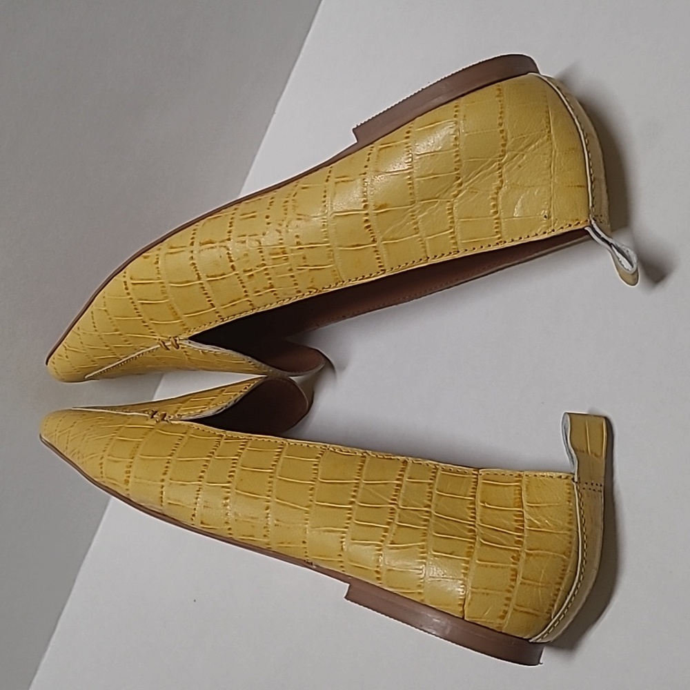 ASOS Yellow Croc-Embossed Loafers for @shoppowell to buy - Picture 5 of 8